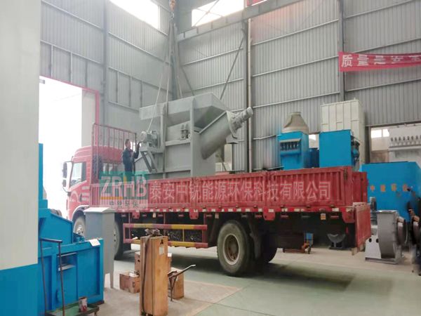 ?山東某攪拌站砂石分離機發(fā)貨現場